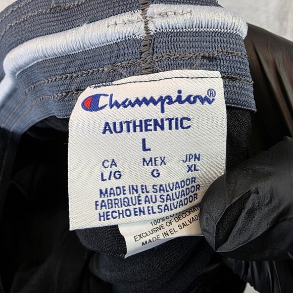 Champion Pants Mens Large Black Lounge Sweatpants Embroidered Logo 100% Cotton - Picture 10 of 12